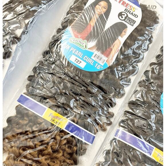 New Freetress Braid 3X Pearl Curl 18” T27 Crochet Hair Extensions - Picture 2 of 3